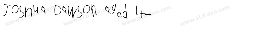 Joshua Dawson aged 4字体转换
